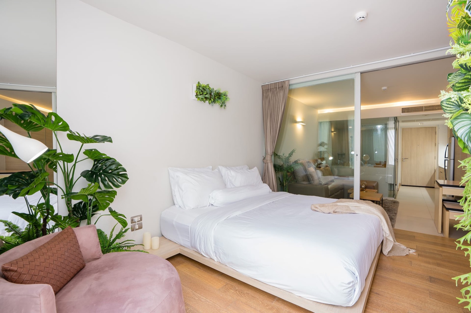 Sanctuary 203 — Bedroom with king bed