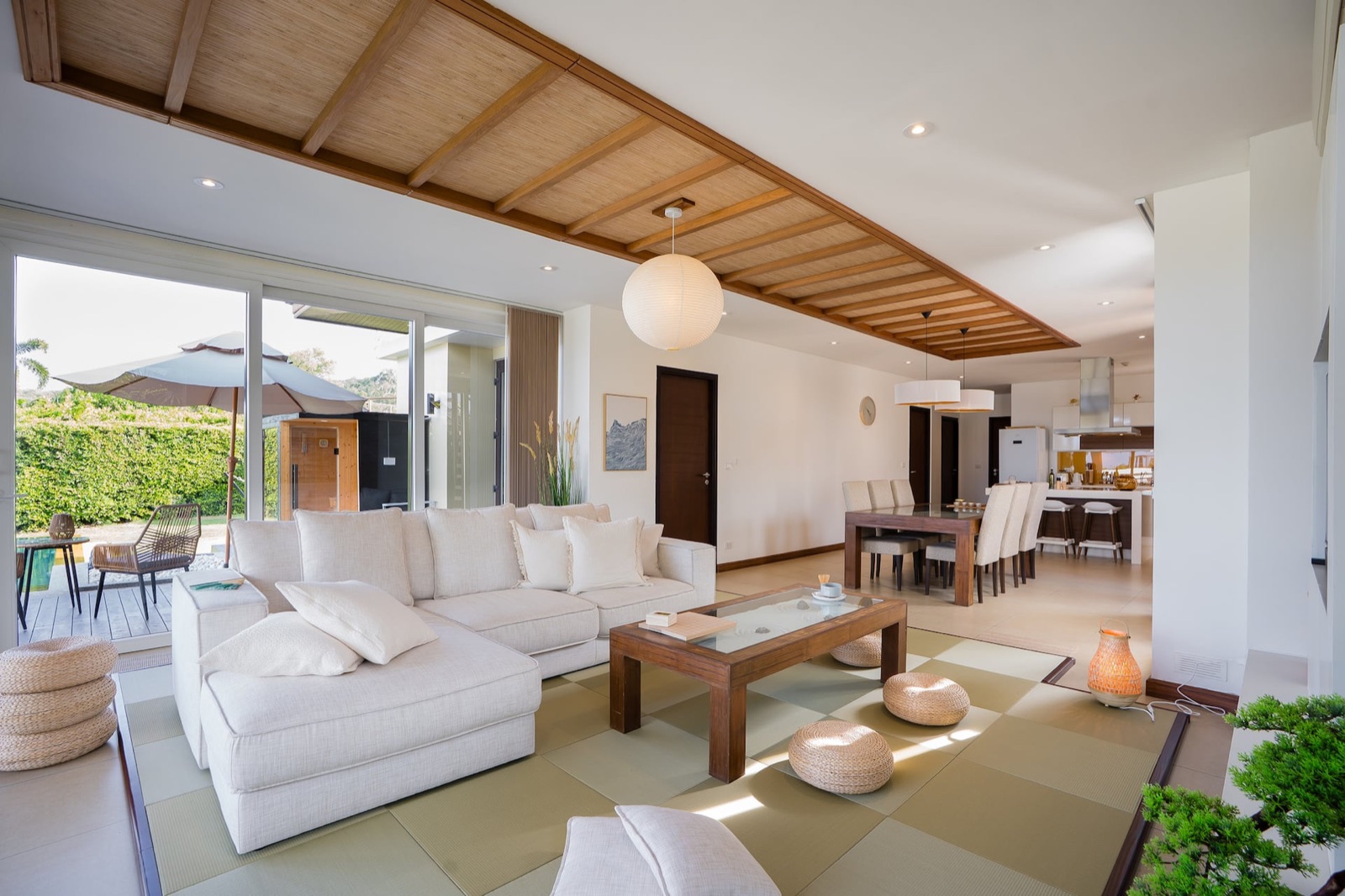 SORA 空 — Bright open-concept living room