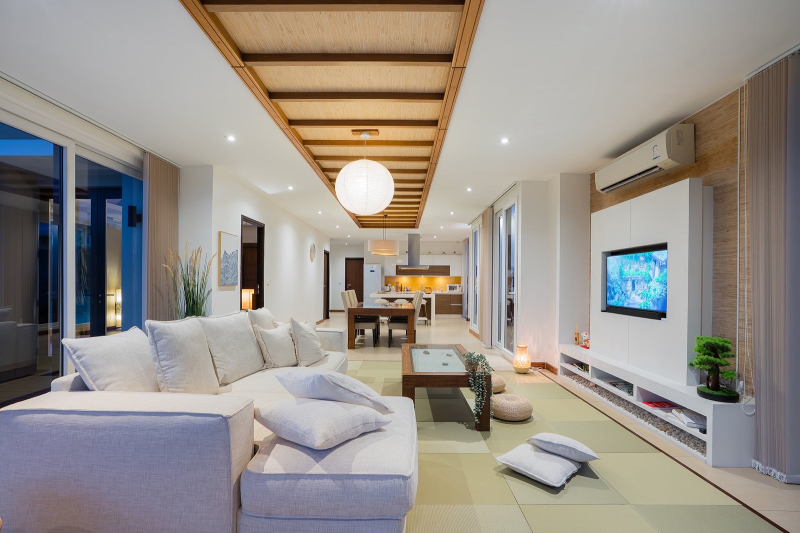 SORA 空 — Living room in the evening